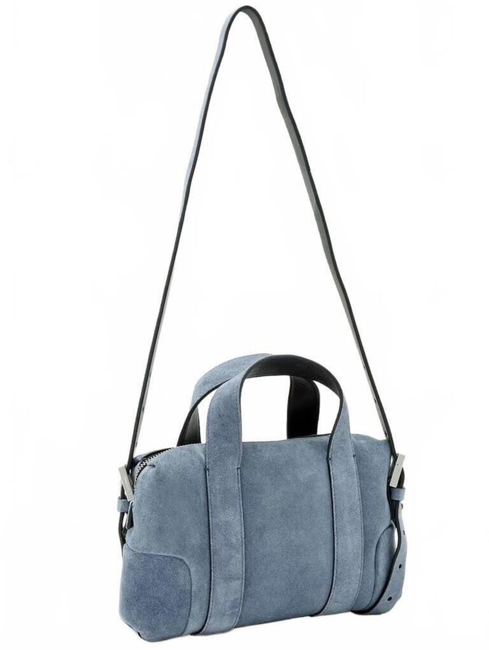 AllSaints Ares Compact Leather Crossbody Bag NWT Sea Blue - Picture 2 of 6